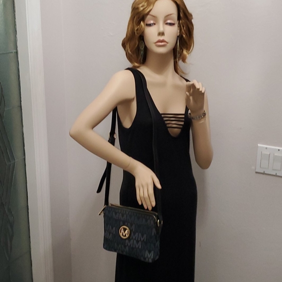 Purses black and gray crossbody. Adjustable strap - Picture 12 of 13